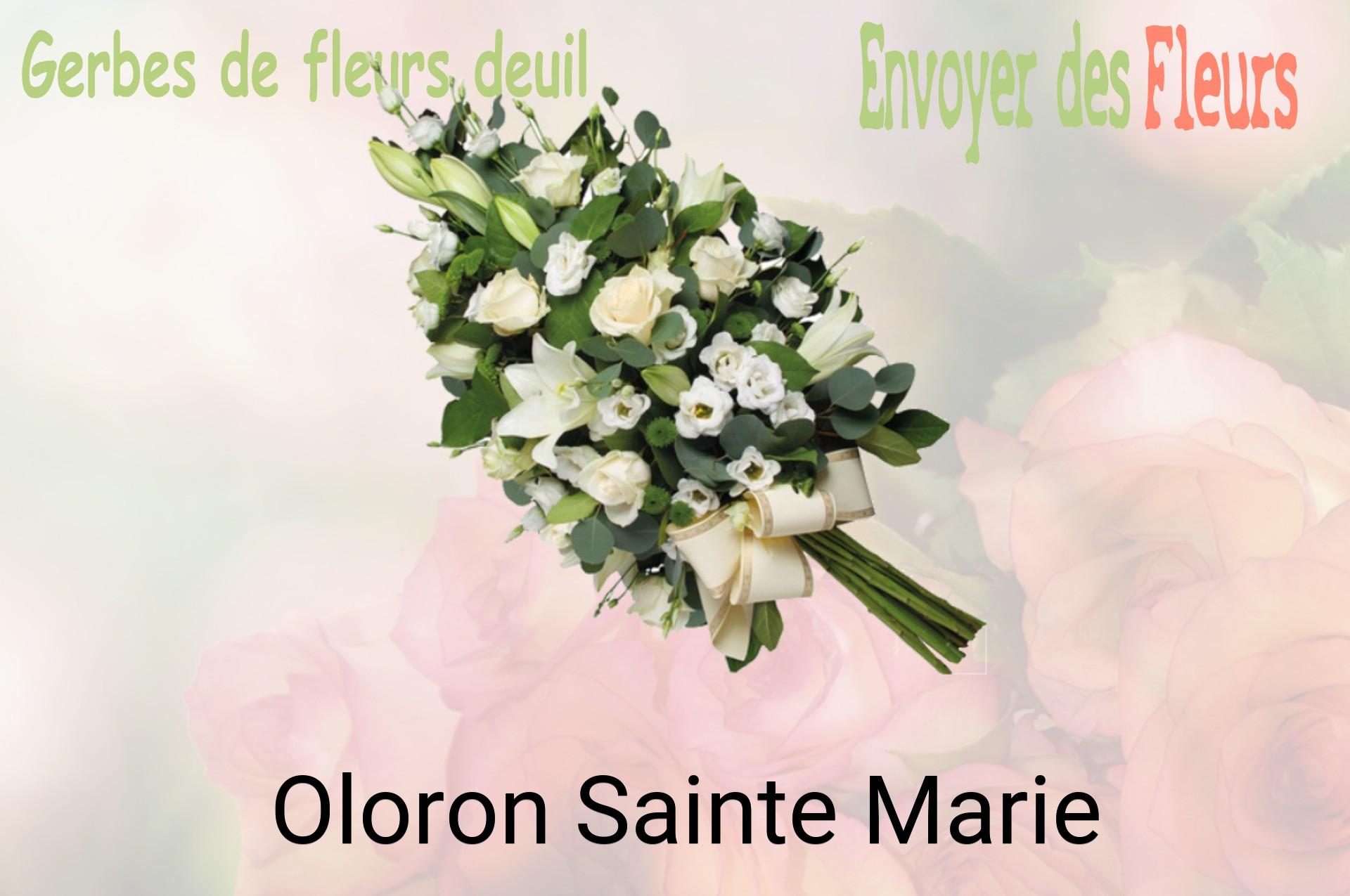Gerbe de fleurs de deuil livrée à Oloron-Sainte-Marie